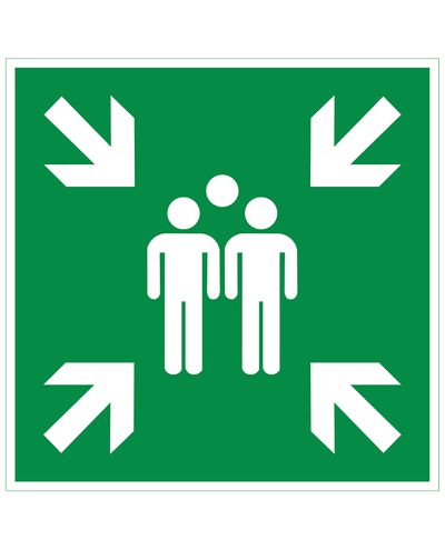 Møteplass, plast etterreflekterende 1 mm, 200x200 mm