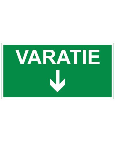 Nødutgangspil ned, plast refleks 1 mm, 400x200 mm