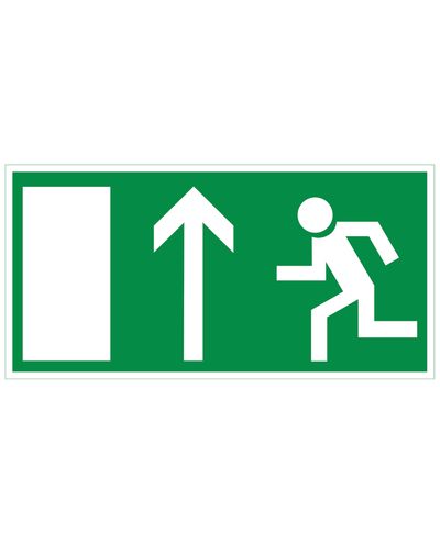 Nødutgangspil oppover, Ibond aluminium refleks, 300x150 mm Nødutgangspil oppover, Ibond aluminium refleks, 300x150 mm