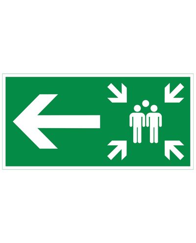 Samleplass pil venstre, magnetisk refleks, 300x150 mm