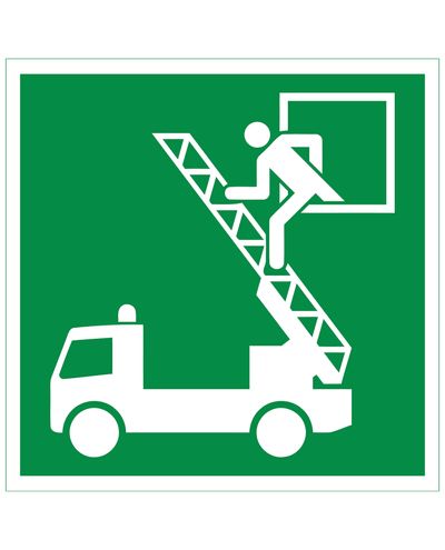 gå til redningskjøretøyet, Ibond aluminium refleks, 200x200 mm