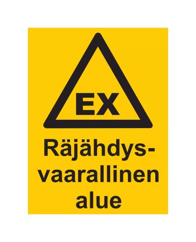 Farlig område, klistremerke, 200x300 mm