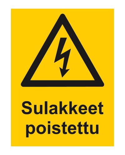 Sikringer fjernet, klistremerke, 200x300 mm