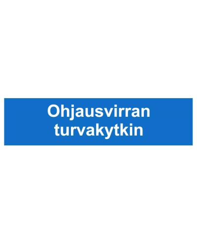 Sikkerhetsbryter for styrestrøm, klistremerke, 400x100 mm