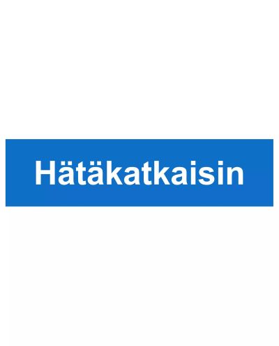 Nødstrømbryter, Plast 1 mm, 400x100 mm