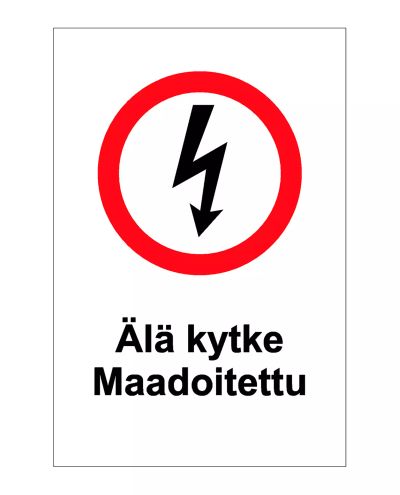 Ikke koble til jordet, Magnet, 300x400 mm