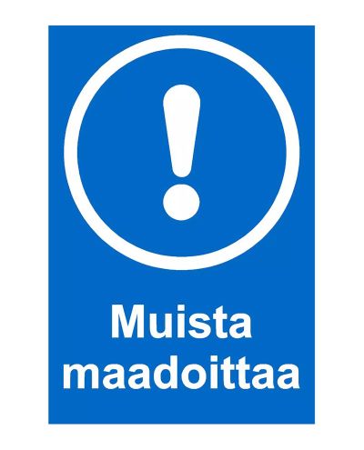 Husk å jordforbinde, Plast 1 mm, 200x300 mm Husk å jordforbinde, Plast 1 mm, 200x300 mm