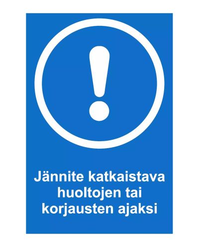 Spenningen må kuttes, Klistremerke, 200x300 mm