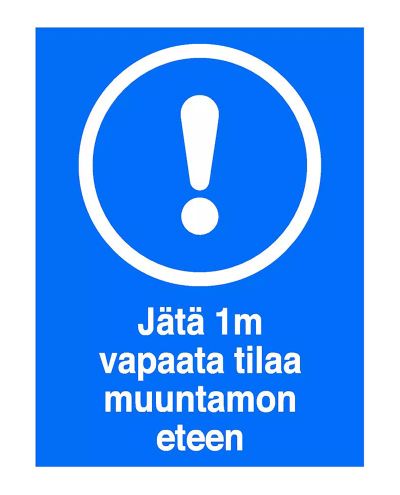 La 1 m ledig plass ved transformator, Magnet, 300x400 mm La 1 m ledig plass ved transformator, Magnet, 300x400 mm