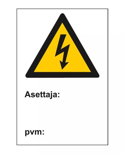 Elektrisk fare, klistremerke, 200x300 mm