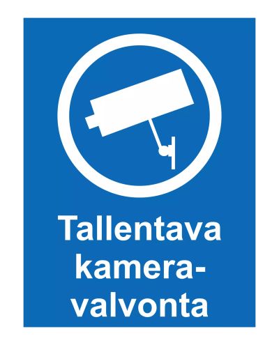 Opptakskameraovervåking, klistremerke, 200x300 mm