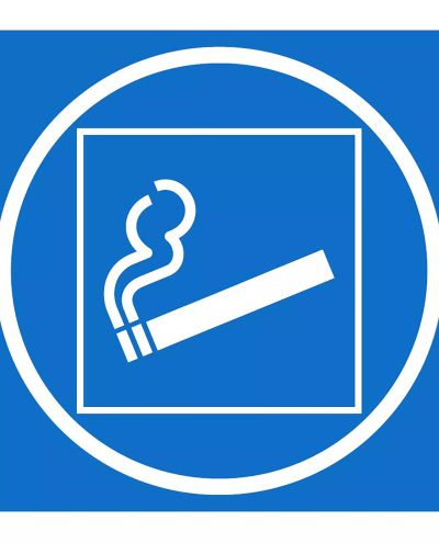 Røykested symbol, Magnet, 200x200 mm