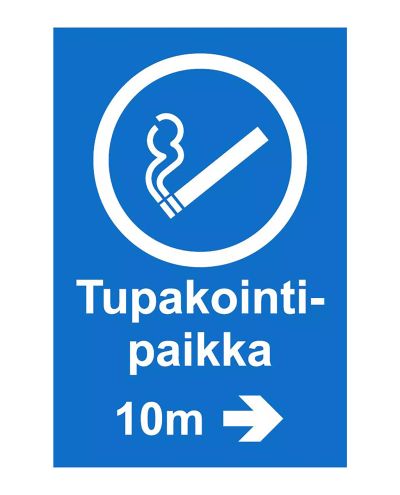 Røykeområde, klistremerke, 200x300 mm