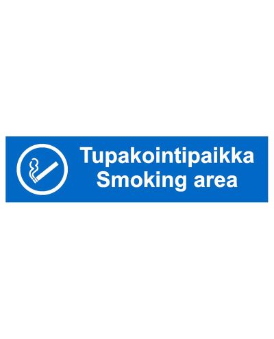 Røykeområde, klistremerke, 400x100 mm