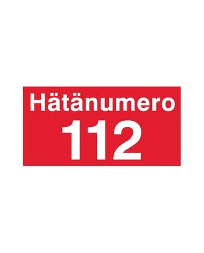 Nødnummer 112, Ibond aluminium, 400x200 mm