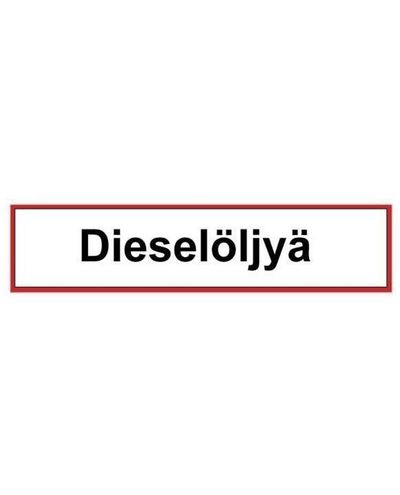 Dieselolje, klistremerke, 400x100 mm