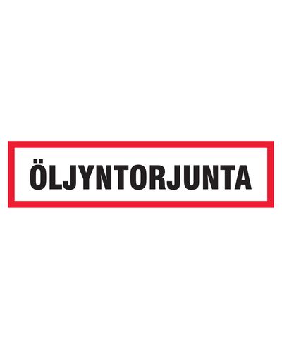 Oljevernutstyr, klistremerke, 400x100 mm