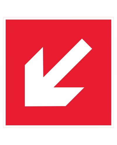 diagonal pil, reflekterende klistremerke, 200x200 mm