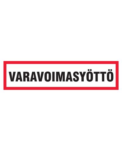 Reservestrømforsyning, klistremerke, 400x100 mm