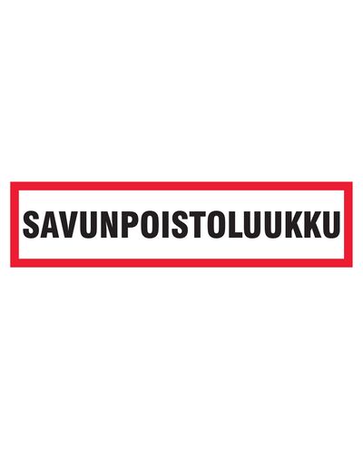 Røykuttrekksluke, klistremerke, 400x100 mm