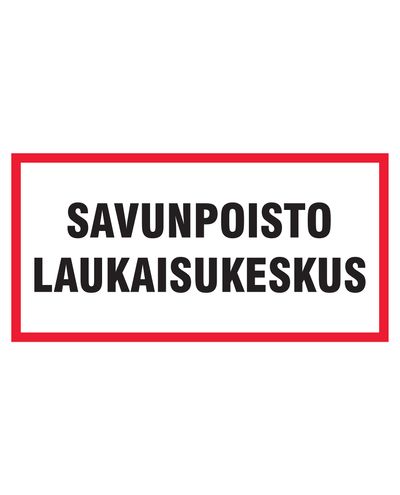 Røykavtrekksavsugssenter, klistremerke, 400x200 mm