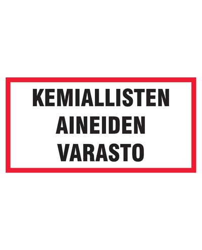 Kjemikalielagring, klistremerke, 400x200 mm