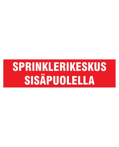 Sprinklersenter innvendig, klistremerke, 400x100 mm