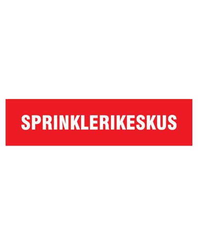 Sprinklersenter, klistremerke, 400x100 mm Sprinklersenter, klistremerke, 400x100 mm