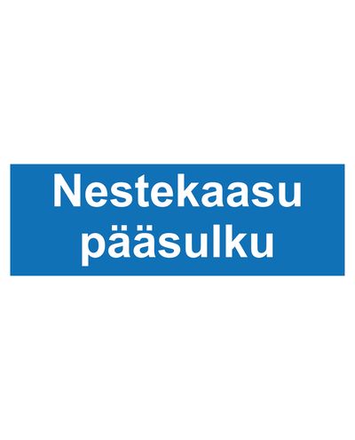 LPG hovedavstengningsventil, klistremerke, 400x100 mm
