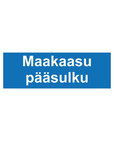 Hovedavstengningsventil for naturgass, klistremerke, 400x100 mm