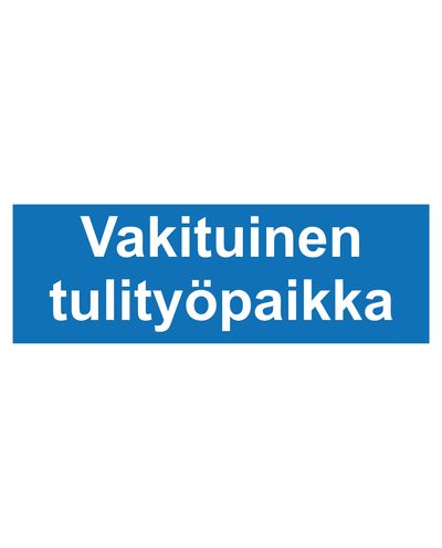 Permanent varm arbeidsplass, klistremerke, 400x100 mm
