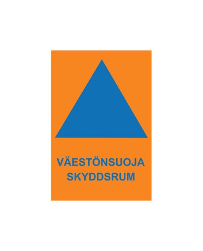 Sivilbeskyttelse, klistremerke, 200x300 mm