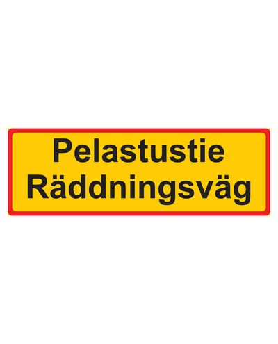 Redningsvei räddningsväg, R1 ibond, 600x200 mm