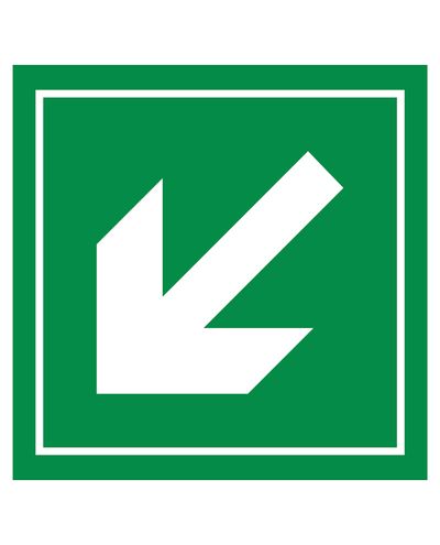 Pil diagonal, klistremerke retroreflekterende, 200x200 mm