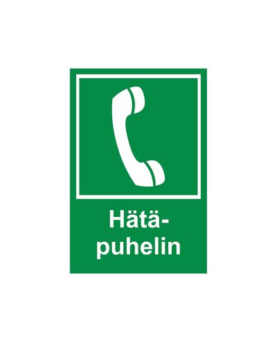 Nødtelefon, reflekterende klistremerke, 200x300 mm