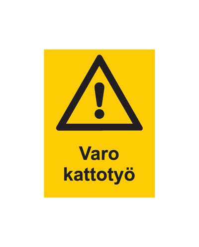 Vær oppmerksom på taktekking, klistremerke, 200x300 mm