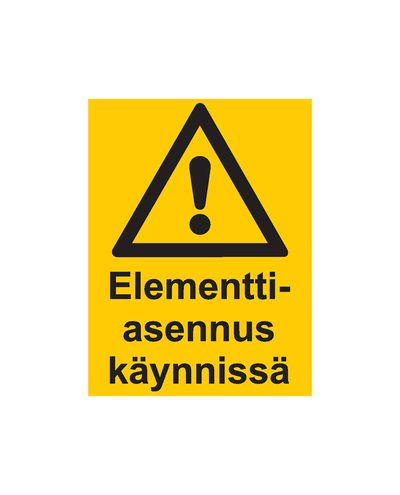 Elementinstallasjon pågår, Klistremerke, 200x300 mm