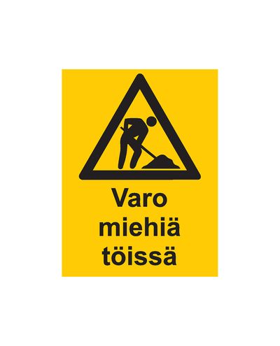 Vær obs på menn på jobb, klistremerke, 200x300 mm Vær obs på menn på jobb, klistremerke, 200x300 mm