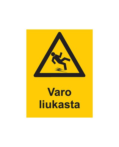 Pass på glatt underlag, klistremerke, 200x300 mm