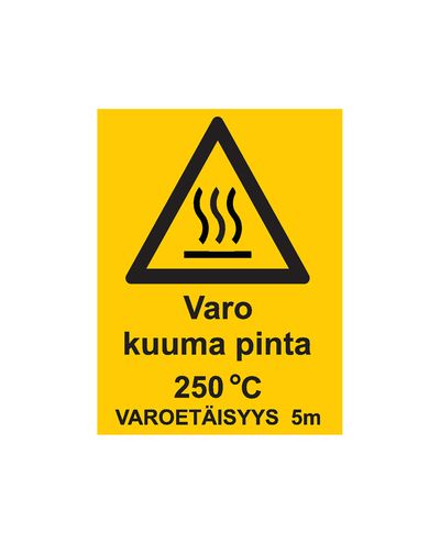 Pass på varm overflate, klistremerke, 200x300 mm