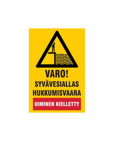 Pass på dypt vannbasseng, klistremerke, 200x300 mm