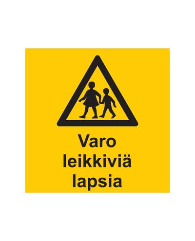 Pass på barn som leker, klistremerke, 200x300 mm