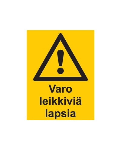 Pass på barn som leker, klistremerke, 200x300 mm