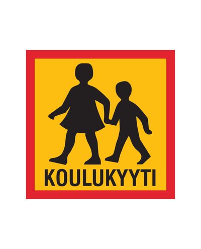 Skolebuss, klistremerke, 400x400 mm