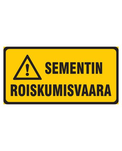 Fare for sementsprut, klistremerke, 300x400 mm