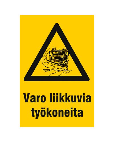 Vær forsiktig med maskiner i bevegelse, Ibond, 400x300mm