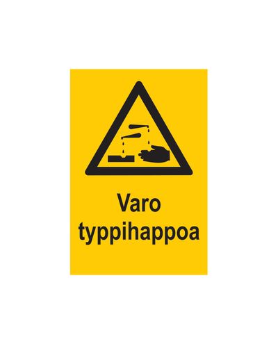 Pass på salpetersyre, klistremerke, 200x300 mm
