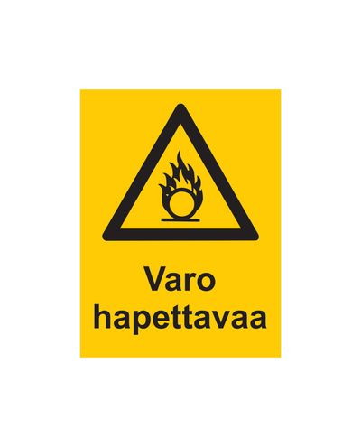 Vær oppmerksom på oksidasjonsmidler, klistremerke, 200x300 mm