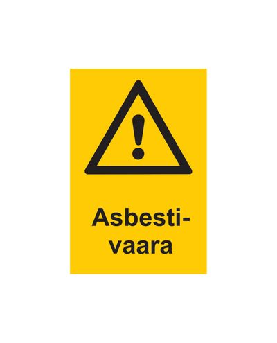 Asbestfare, klistremerke, 200x300 mm