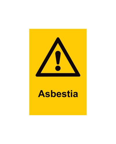 Asbest, klistremerke, 200x300 mm Asbest, klistremerke, 200x300 mm